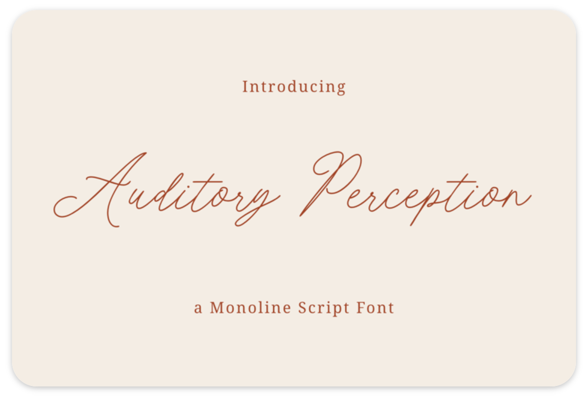 Auditory Perception Font